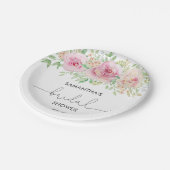 Elegant roos vrijgezellenfeest papieren bordje (Gekanteld)