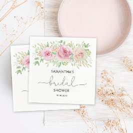 Elegant roos vrijgezellenfeest servet