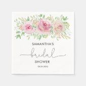 Elegant roos vrijgezellenfeest servet (Voorkant)