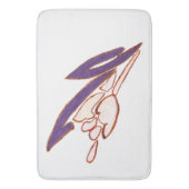 Elegant Roos Waterverf Art Print Badmat (Voorkant Verticaal)