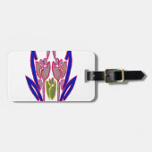 Elegant Roos Waterverf Art Print Bagagelabel (Voorkant horizontaal)