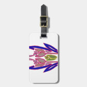 Elegant Roos Waterverf Art Print Bagagelabel (Voorkant verticaal)