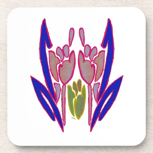 Elegant Roos Waterverf Art Print Bier Onderzetter (Voorkant)