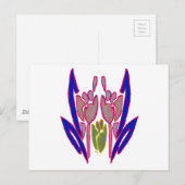 Elegant Roos Waterverf Art Print Briefkaart (Voorkant / Achterkant)