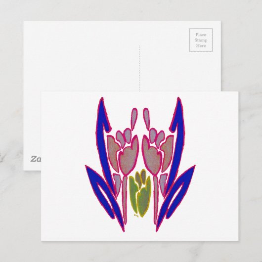 Elegant Roos Waterverf Art Print Briefkaart (Voorkant / Achterkant)