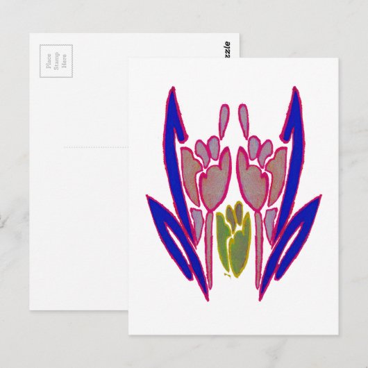 Elegant Roos Waterverf Art Print Briefkaart (Voorkant / Achterkant)