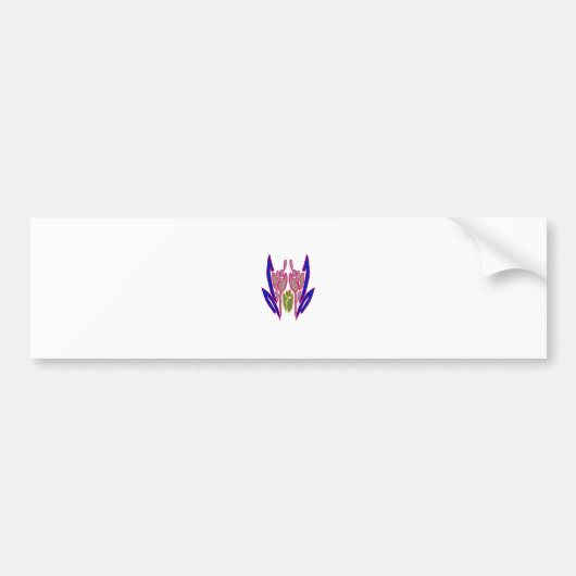 Elegant Roos Waterverf Art Print Bumpersticker (Voorkant)