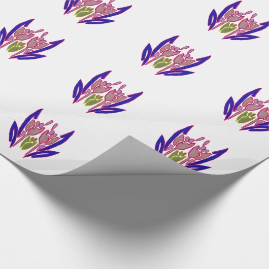 Elegant Roos Waterverf Art Print Cadeaupapier (Hoek)