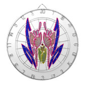 Elegant Roos Waterverf Art Print Dartbord (Voorkant)