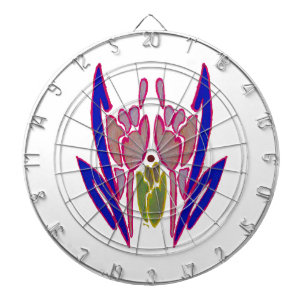 Elegant Roos Waterverf Art Print Dartbord