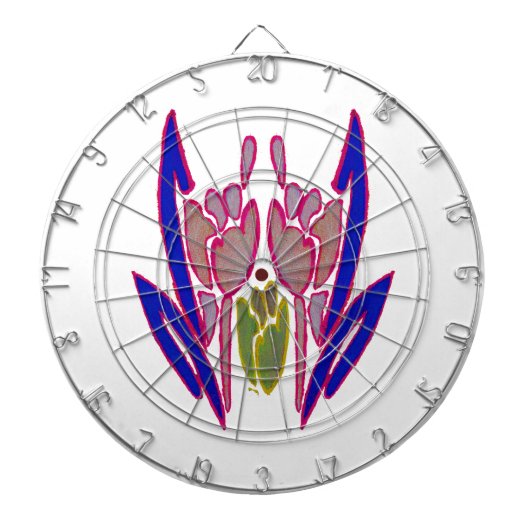 Elegant Roos Waterverf Art Print Dartbord (Voorkant)