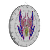 Elegant Roos Waterverf Art Print Dartbord (Voorkant Links)