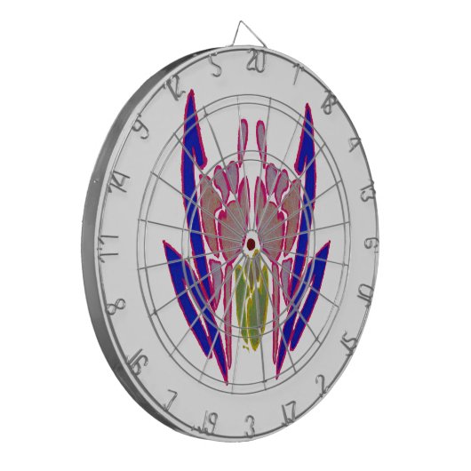 Elegant Roos Waterverf Art Print Dartbord (Voorkant Links)