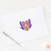 Elegant Roos Waterverf Art Print Hart Sticker (Envelop)