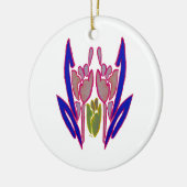 Elegant Roos Waterverf Art Print Keramisch Ornament (Links)