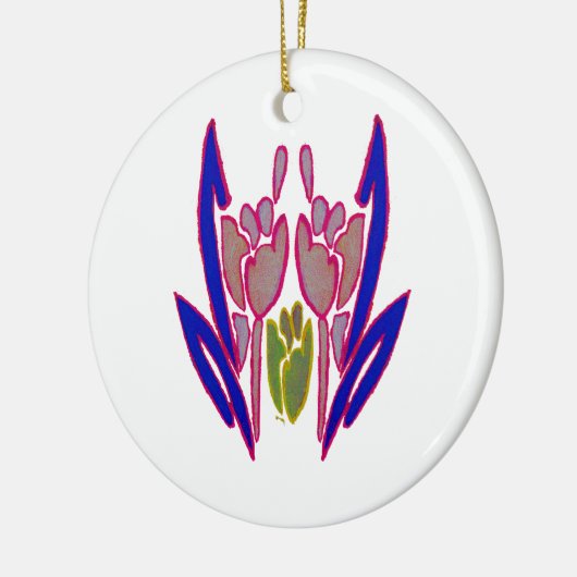 Elegant Roos Waterverf Art Print Keramisch Ornament (Links)