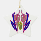 Elegant Roos Waterverf Art Print Keramisch Ornament (Voorkant)