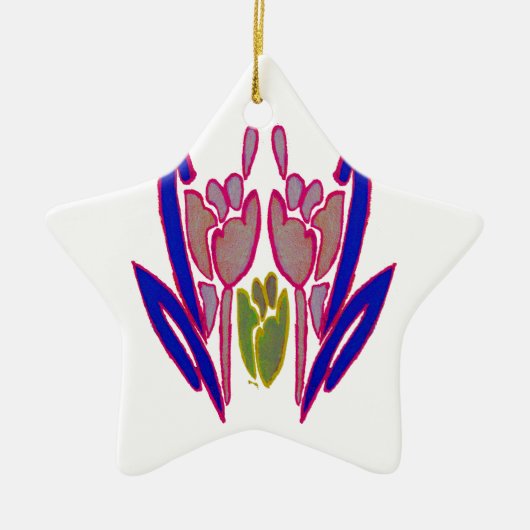 Elegant Roos Waterverf Art Print Keramisch Ornament (Voorkant)