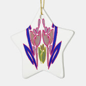 Elegant Roos Waterverf Art Print Keramisch Ornament (Links)