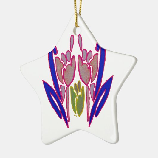 Elegant Roos Waterverf Art Print Keramisch Ornament (Links)