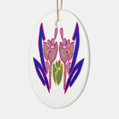 Elegant Roos Waterverf Art Print Keramisch Ornament (Links)