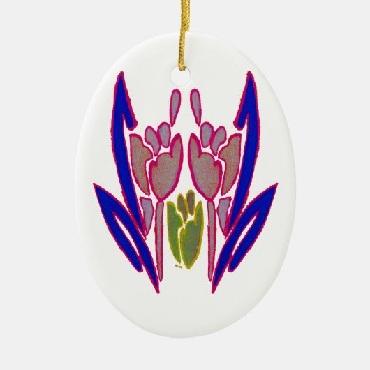 Elegant Roos Waterverf Art Print Keramisch Ornament (Voorkant)