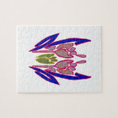 Elegant Roos Waterverf Art Print Legpuzzel (Horizontaal)