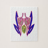 Elegant Roos Waterverf Art Print Legpuzzel (Verticaal)