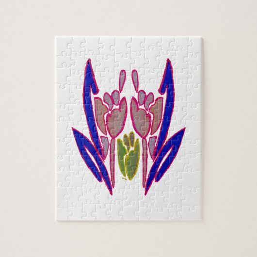 Elegant Roos Waterverf Art Print Legpuzzel (Verticaal)