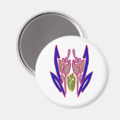 Elegant Roos Waterverf Art Print Magneet (Voorkant / Achterkant)