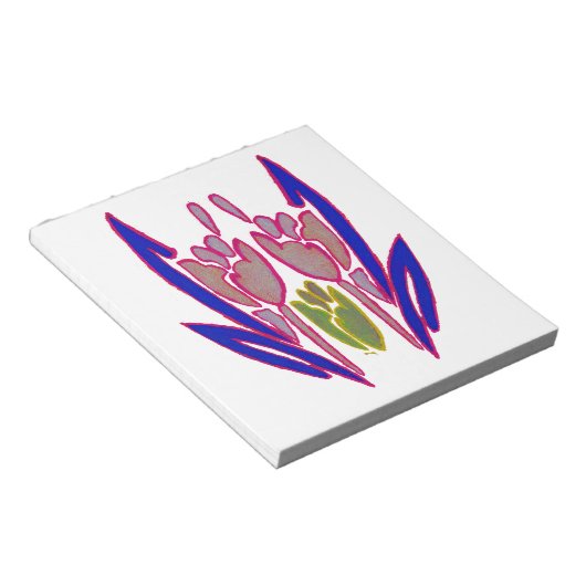 Elegant Roos Waterverf Art Print Notitieblok (Schuin)