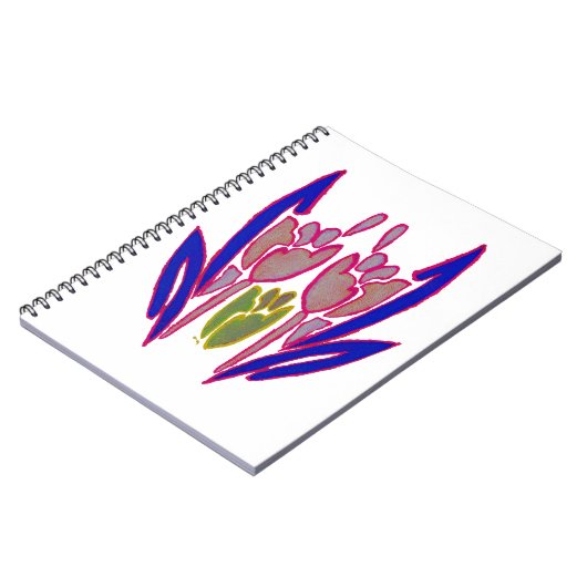 Elegant Roos Waterverf Art Print Notitieboek (Linkerzijde)