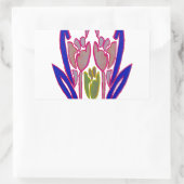 Elegant Roos Waterverf Art Print Rechthoekige Sticker (Tas)