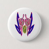 Elegant Roos Waterverf Art Print Ronde Button 5,7 Cm (Voorkant)