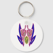 Elegant Roos Waterverf Art Print Sleutelhanger (Voorkant)