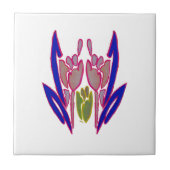 Elegant Roos Waterverf Art Print Tegeltje (Voorkant)