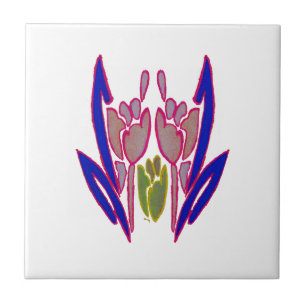 Elegant Roos Waterverf Art Print Tegeltje