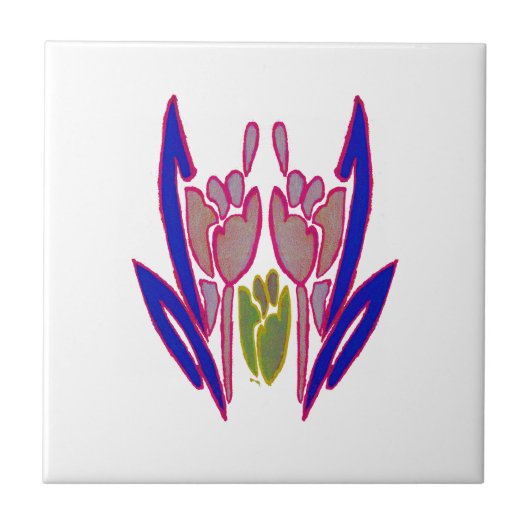 Elegant Roos Waterverf Art Print Tegeltje (Voorkant)