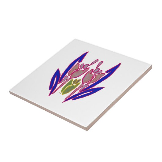 Elegant Roos Waterverf Art Print Tegeltje (Zijkant)