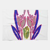 Elegant Roos Waterverf Art Print Theedoek (Horizontaal)