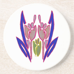 Elegant Roos Waterverf Art Print Zandsteen Onderzetter