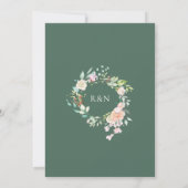 Elegant Roos Waterverf Garland Floral Wedding Save The Date (Achterkant)