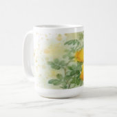 Elegant Roos Waterverf mok (Voorkant links)