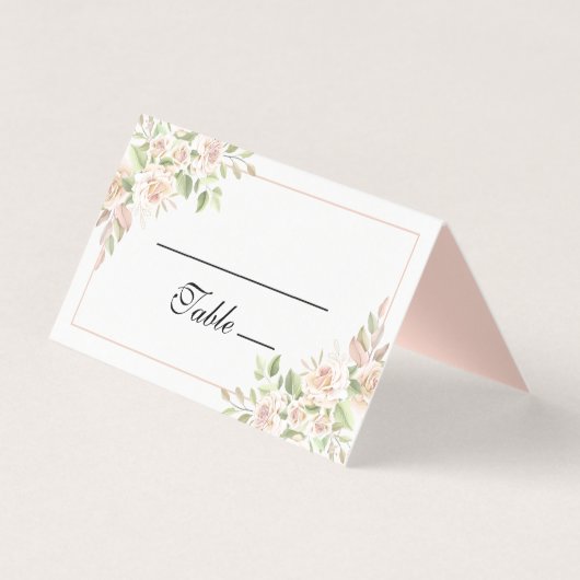 Elegant Roos Waterverf Pink Floral Wedding Kaart (Voorkant)
