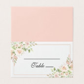 Elegant Roos Waterverf Pink Floral Wedding Kaart (Buitenkant ongevouwen)