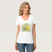 Elegant Roos Waterverf T-shirt (Voorkant volledig)