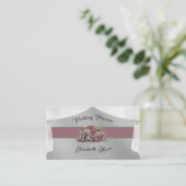 Elegant Roos Wedding Planner Visitekaartje (Staand voorkant)