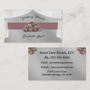 Elegant Roos Wedding Planner Visitekaartje