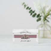 Elegant Roos Wedding Planner Visitekaartje (Staand voorkant)