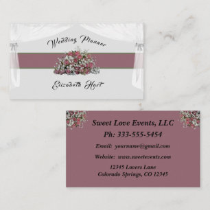 Elegant Roos Wedding Planner Visitekaartje